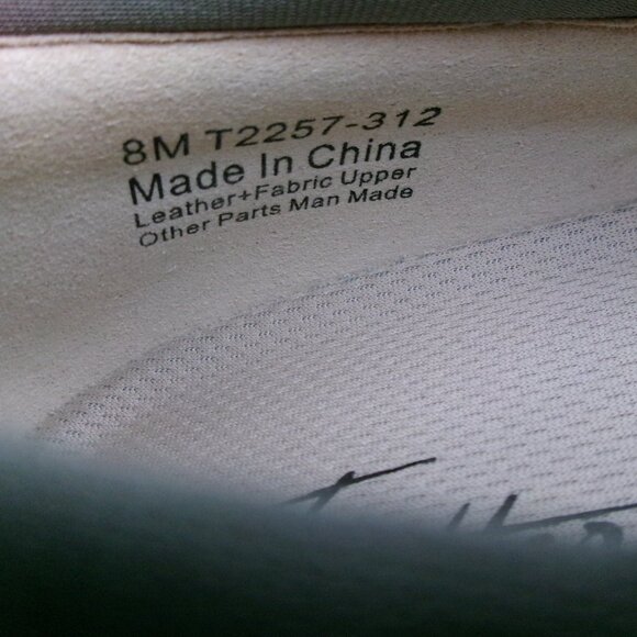 Trotters ULTIMA Slip On Sneakers Sage Grey Arch Support 8 Leather Stretch Fabric - Picture 7 of 15